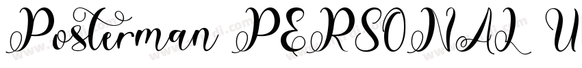 Posterman PERSONAL U字体转换